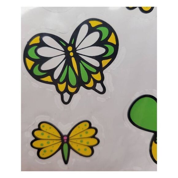 Deadstock True Vintage 1970's Psychedelic Mushroom Butterfly and Bugs Large Stic - Picture 7 of 9